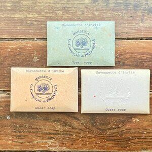 Lot of 3 Compagnie de Provence Savon de Marseille Travel Soaps Jasmine Lavender